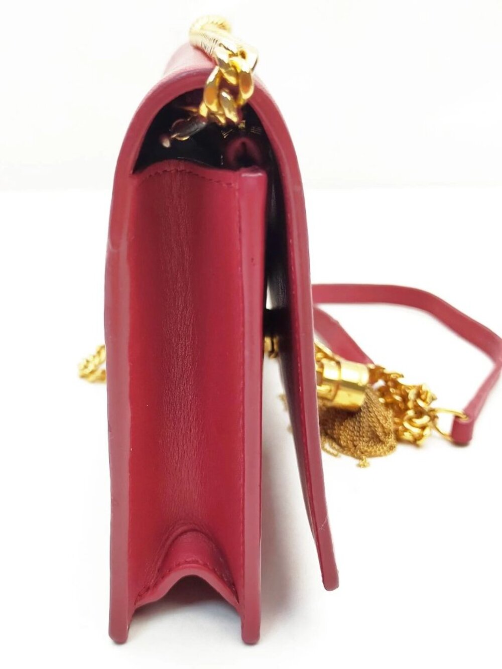 Authentic Saint Laurent Kate Tassel Chain Wallet Pink Leather YSL Crossbody - Picture 4 of 10